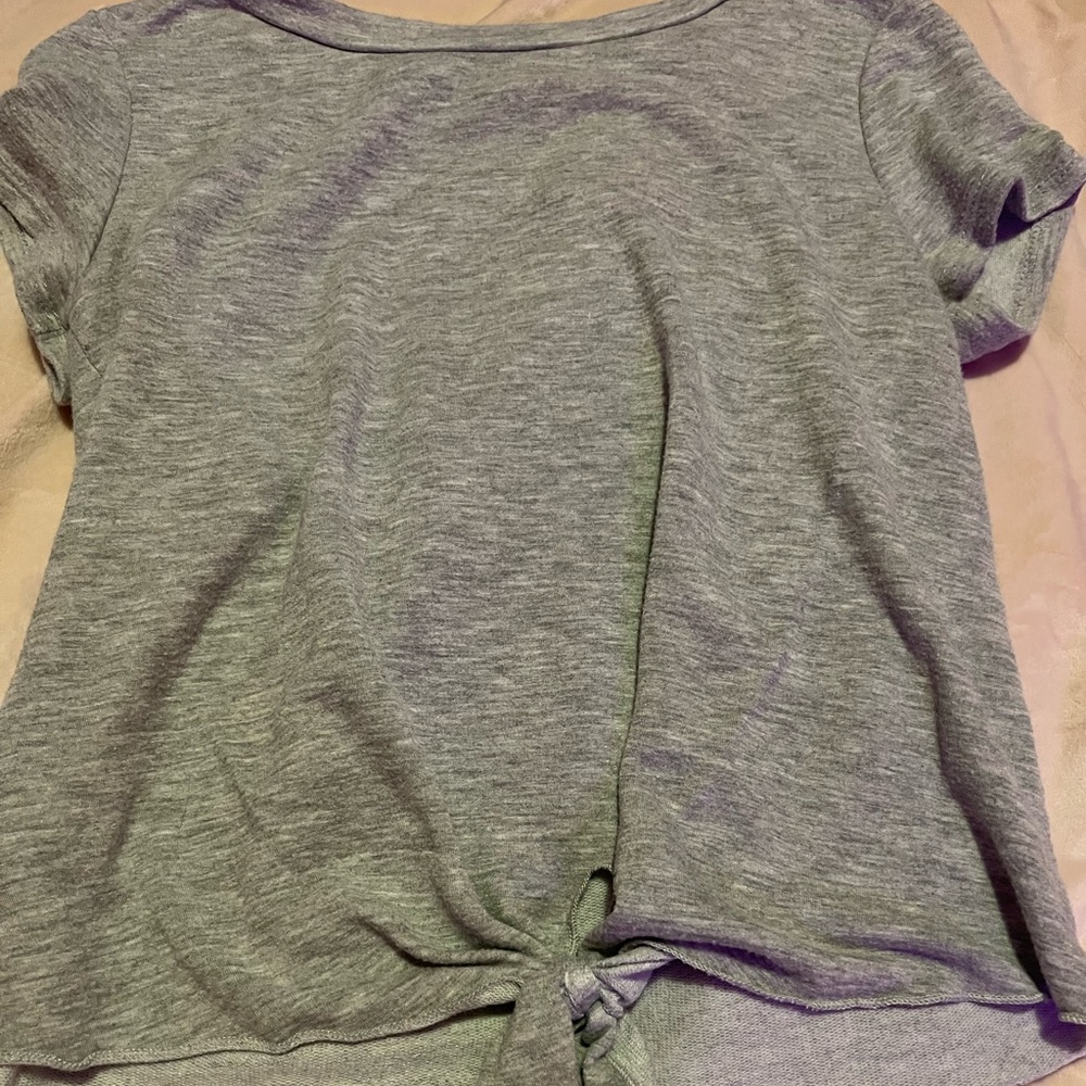 grey tie tee shirt